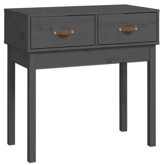 vidaXL Console Table Grey 76,5x40x75 cm Solid Wood Pine