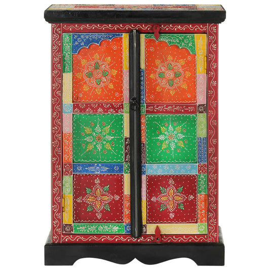 vidaXL Hand Painted Sideboard with Doors 53x30x75 cm Solid Wood Mango