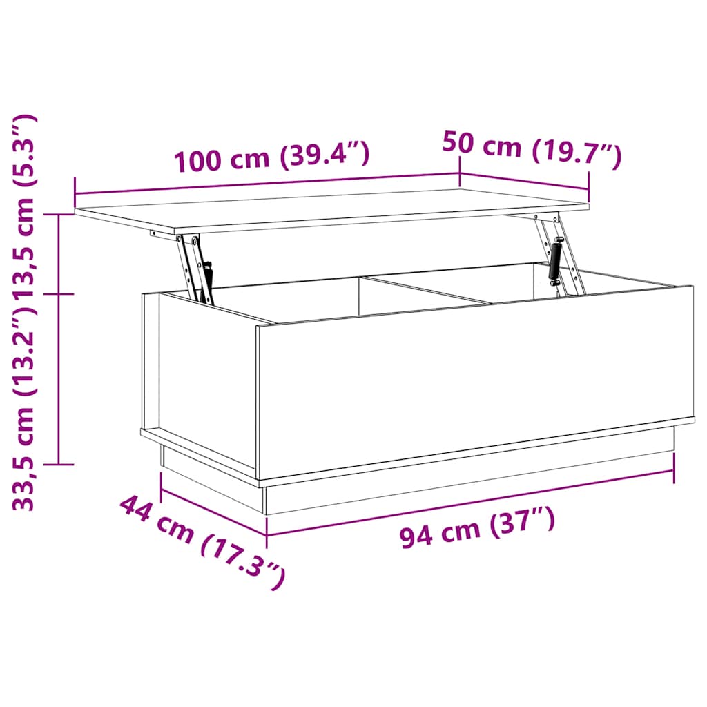 vidaXL Coffee Table White 100x50x35 cm Solid Wood Pine