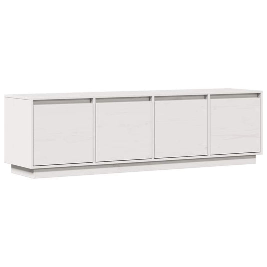 814395 vidaXL TV Cabinet White 156x37x45 cm Solid Wood Pine