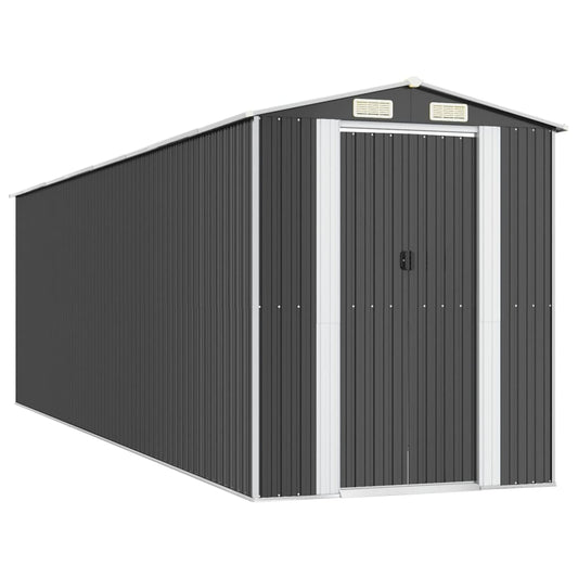 vidaXL Garden Shed Anthracite 192x689x223 cm Galvanised Steel