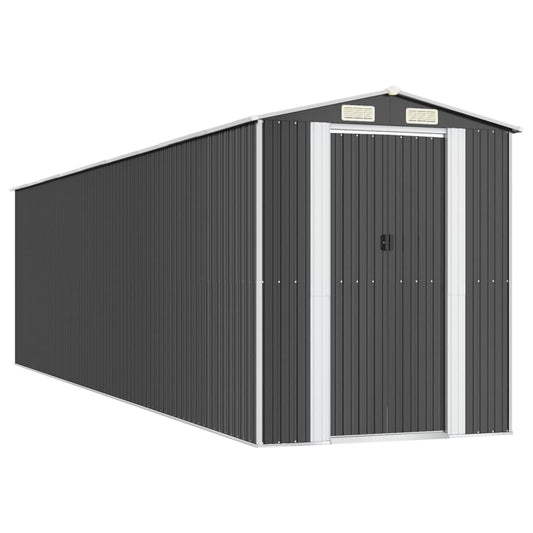 vidaXL Garden Shed Anthracite 192x772x223 cm Galvanised Steel
