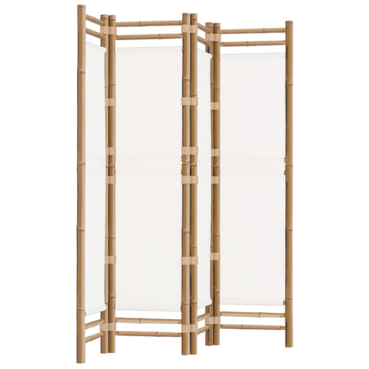 vidaXL Folding 4-Panel Room Divider 160 cm Bamboo and Canvas
