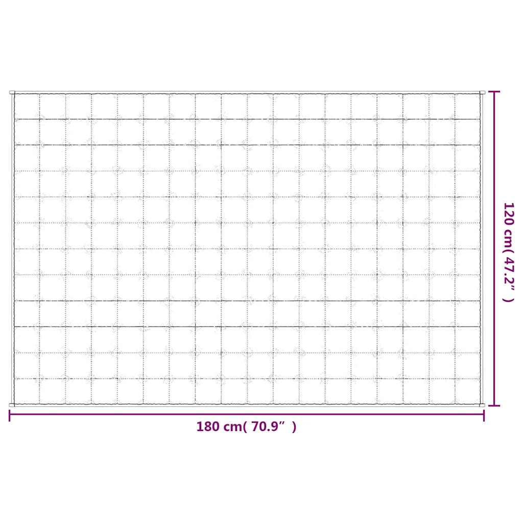 vidaXL Weighted Blanket Light Cream 120x180 cm 5 kg Fabric