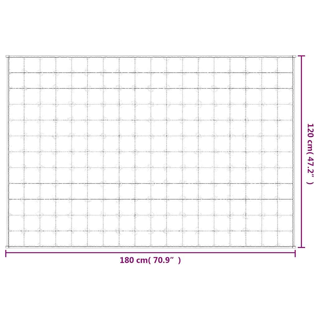 vidaXL Weighted Blanket Light Cream 120x180 cm 9 kg Fabric