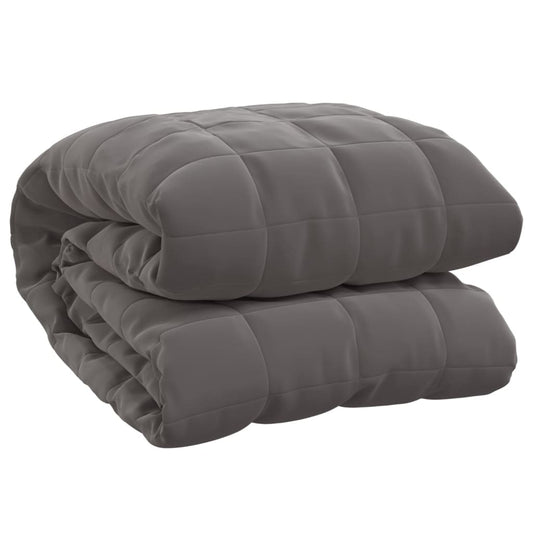 vidaXL Weighted Blanket Grey 155x220 cm 7 kg Fabric