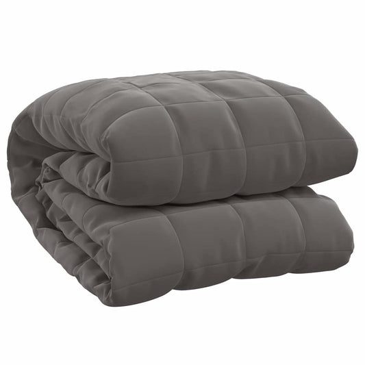 vidaXL Weighted Blanket Grey 220x235 cm King 11 kg Fabric