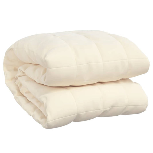 vidaXL Weighted Blanket Light Cream 138x200 cm 6 kg Fabric