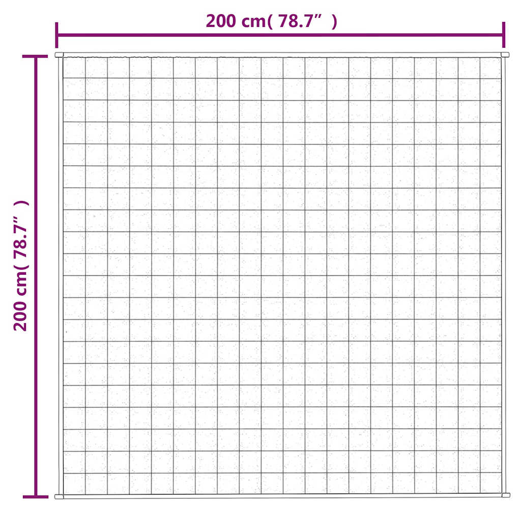 vidaXL Weighted Blanket Light Cream 200x200 cm 9 kg Fabric