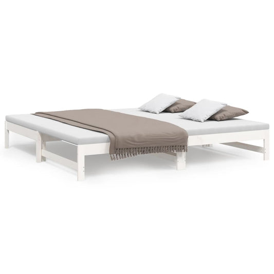 vidaXL Day Bed | White | Solid pine wood | 2x | Expandable | Day Bed