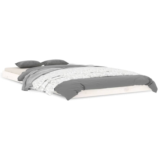 vidaXL Bed Frame | White | Solid Pine Wood | Single | Durable | Bed Frame
