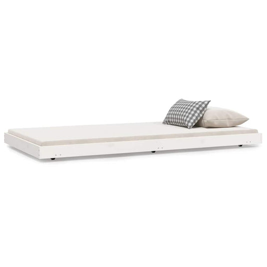 vidaXL Bed Frame without Mattress White 100x200 cm Solid Wood Pine