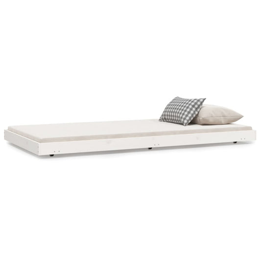 vidaXL Bed Frame without Mattress White 90x200 cm Solid Wood Pine
