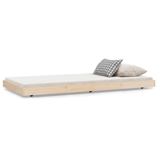vidaXL Bed Frame without Mattress 75x190 cm Solid Wood Pine