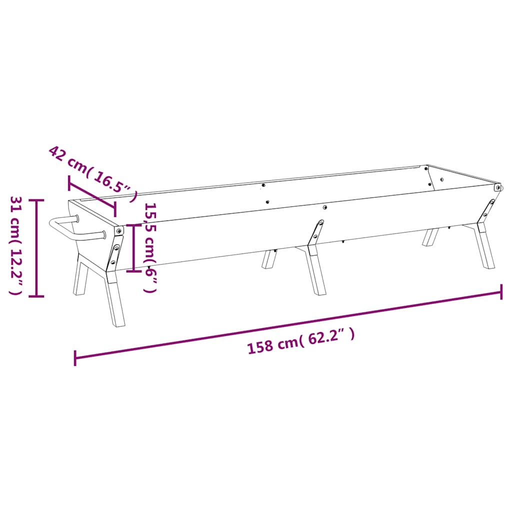 vidaXL Automatic Barbecue Grill and Tray Set Stainless Steel
