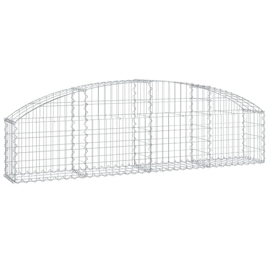 vidaXL Arched Gabion Basket 200x30x40/60 cm Galvanised Iron