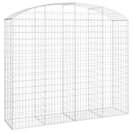 vidaXL Arched Gabion Basket 200x50x160/180 cm Galvanised Iron