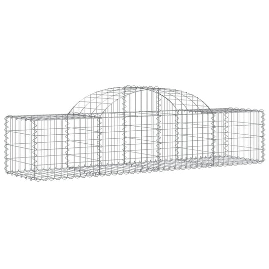 vidaXL Arched Gabion Basket 200x50x40/60 cm Galvanised Iron