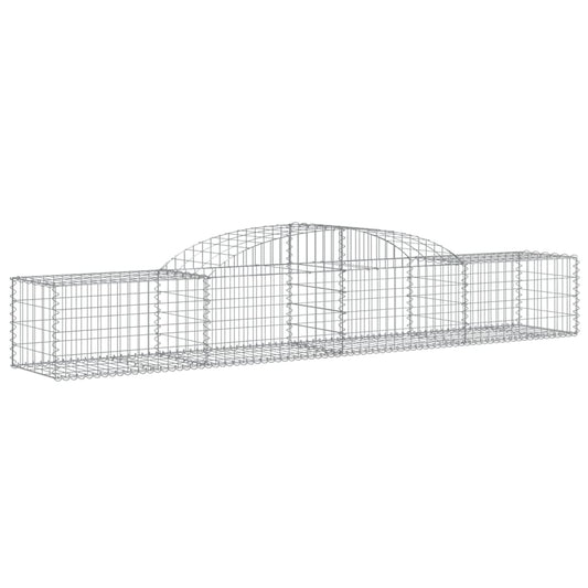 vidaXL Arched Gabion Basket 300x50x40/60 cm Galvanised Iron