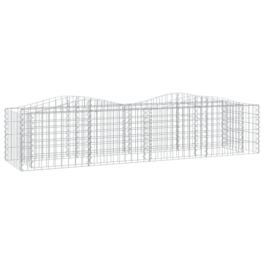 vidaXL Arched Gabion Raised Bed 200x50x50 cm Galvanised Iron