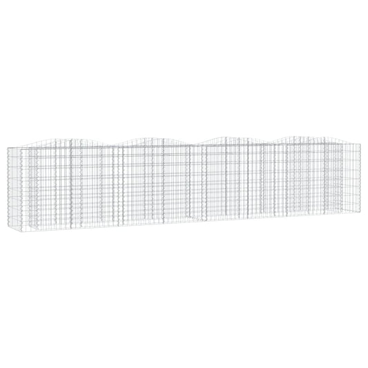 vidaXL Arched Gabion Raised Bed 400x50x100 cm Galvanised Iron