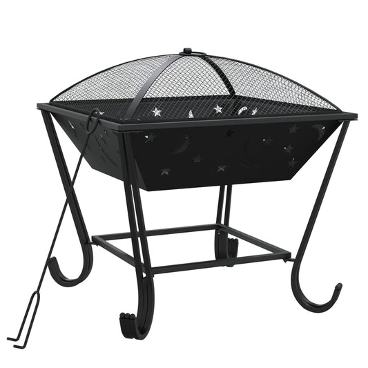 vidaXL Fire Pit with Poker 50 cm XXL Steel