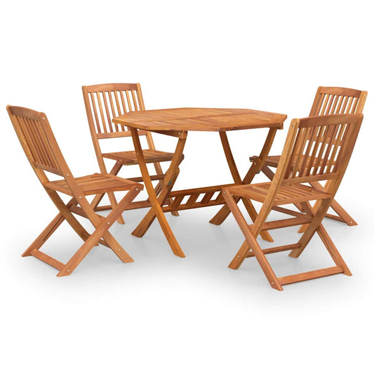 vidaXL 5 Piece Garden Dining Set Solid Wood Acacia