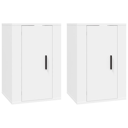 vidaXL 2 Piece Wall-mounted TV Cabinet Set White 40x34,5x60 cm