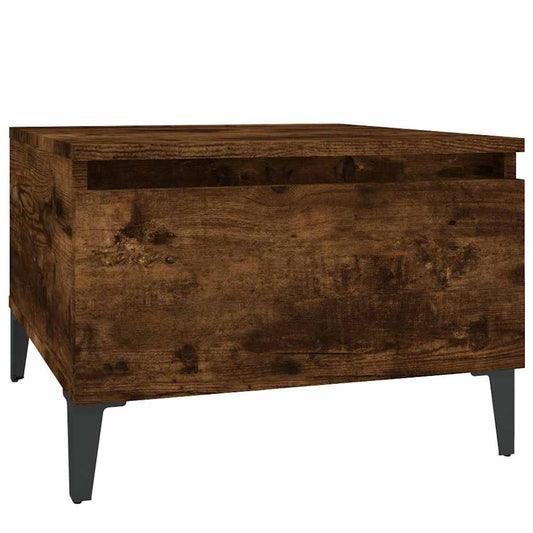 vidaXL Side Table Smoked Oak 50x46x35 cm Engineered Wood