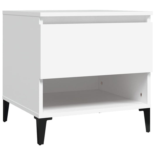 vidaXL Side Table White 50x46x50 cm Engineered Wood
