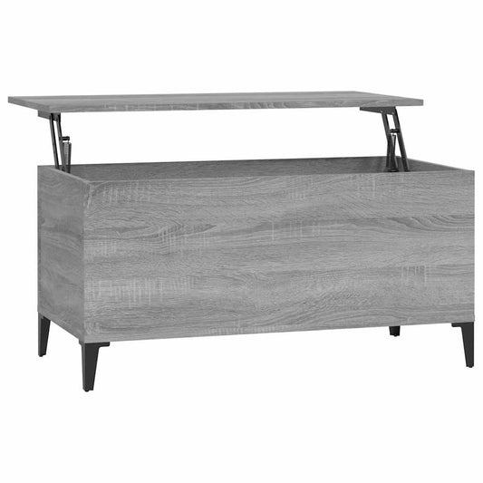 vidaXL Coffee Table Grey Sonoma 90x44,5x45 cm Engineered Wood