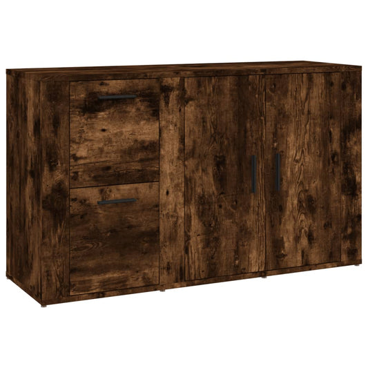 vidaXL Sideboard Smoked Oak 100x33x59,5 cm Engineered Wood