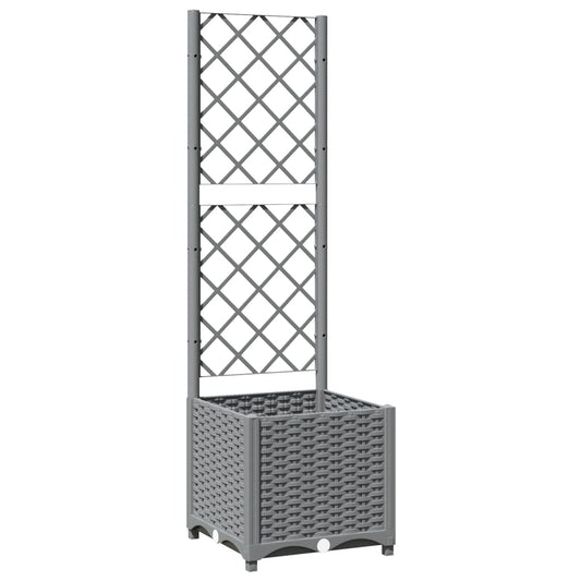 vidaXL Garden Planter Light Grey 40 x 40 x 136 cm