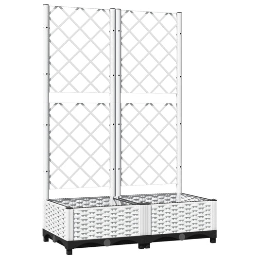 vidaXL Garden Planter | White | Polypropylene | Large | Planters
