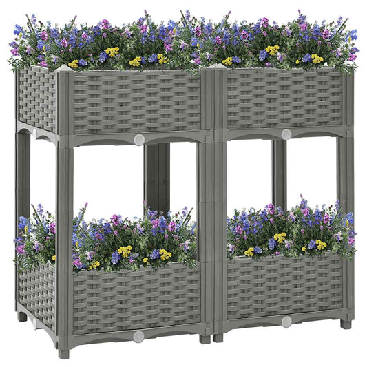 vidaXL Raised Bed 80x40x71 cm Polypropylene