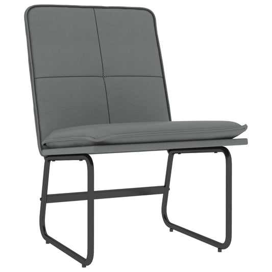 vidaXL Lounge Chair Grey 54x75x76 cm Faux Leather