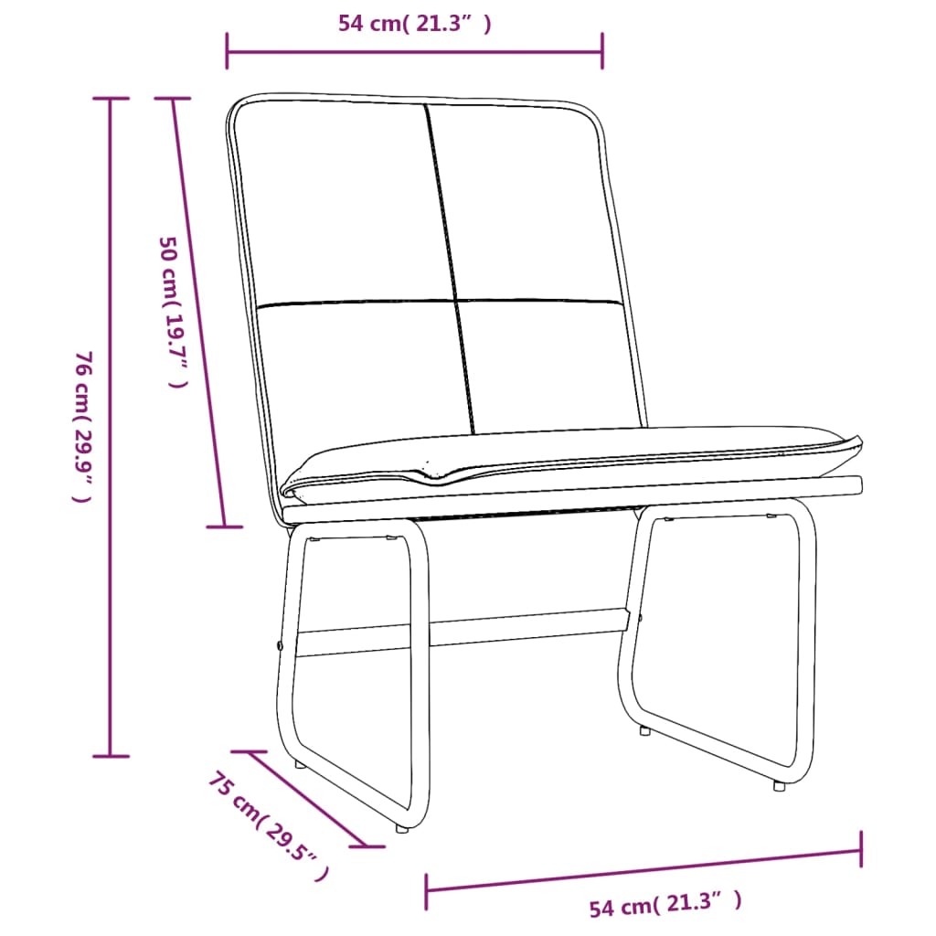 vidaXL Lounge Chair Cappuccino 54x75x76 cm Faux Leather