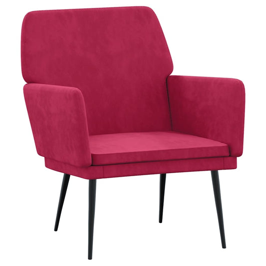 vidaXL Armchair Wine Red 62x79x79 cm Velvet