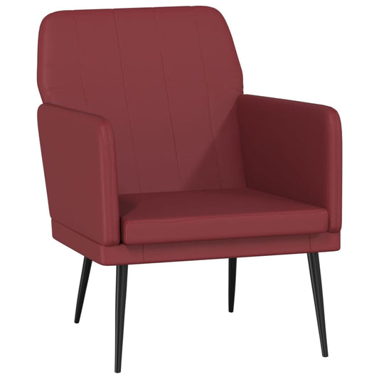 vidaXL Armchair Wine Red 61x78x80 cm Faux Leather