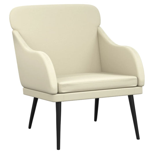 vidaXL Armchair Cream 63x76x80 cm Faux Leather