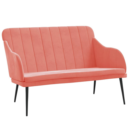vidaXL Bench Pink 110x76x80 cm Velvet