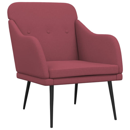 vidaXL Armchair Wine Red 63x76x80 cm Fabric