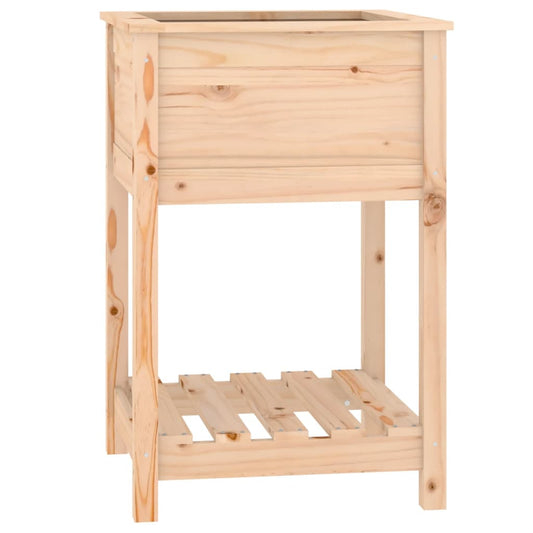 vidaXL Planter with Shelf 54x54x81 cm Solid Wood Pine