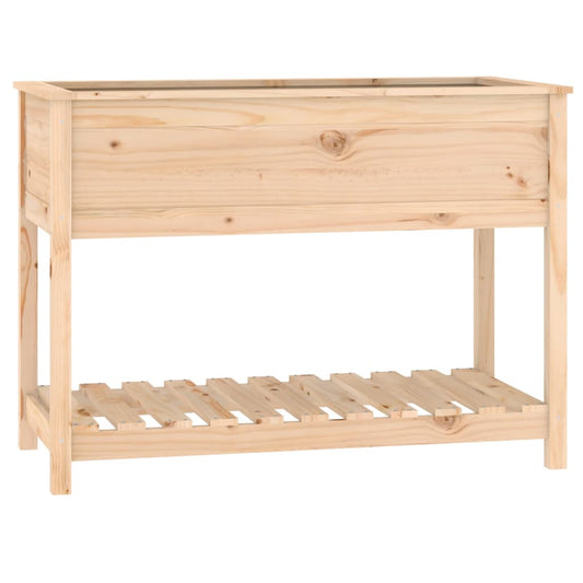 vidaXL Planter with Shelf 111,5x54x81 cm Solid Wood Pine