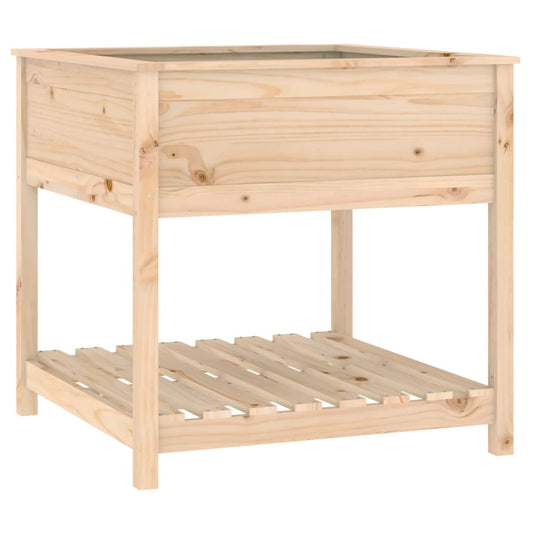 vidaXL Planter with Shelf 82,5x82,5x81 cm Solid Wood Pine