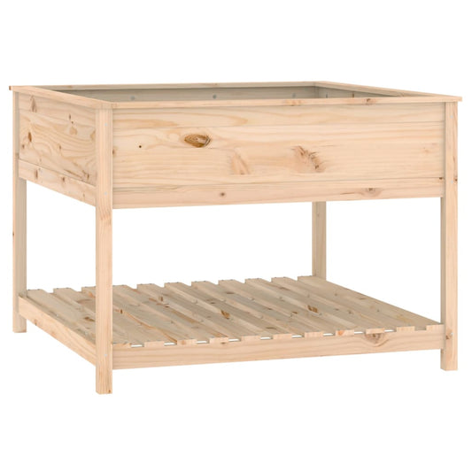 vidaXL Planter with Shelf 111,5x111,5x81 cm Solid Wood Pine