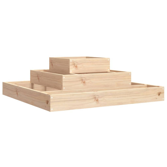 vidaXL Planter 80x80x27 cm Solid Wood Pine