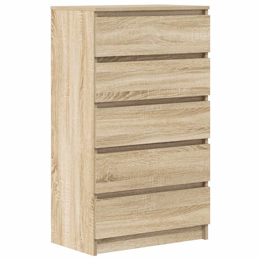 vidaXL Drawer Cabinet Sonoma Oak 60x36x103 cm Engineered Wood