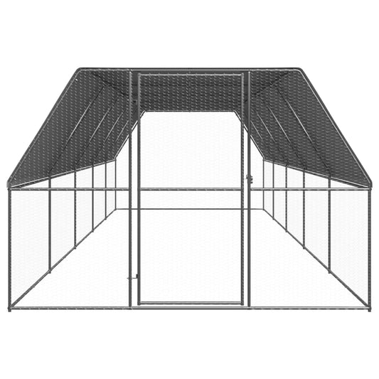 vidaXL Outdoor Chicken Cage 3x10x2 m Galvanised Steel