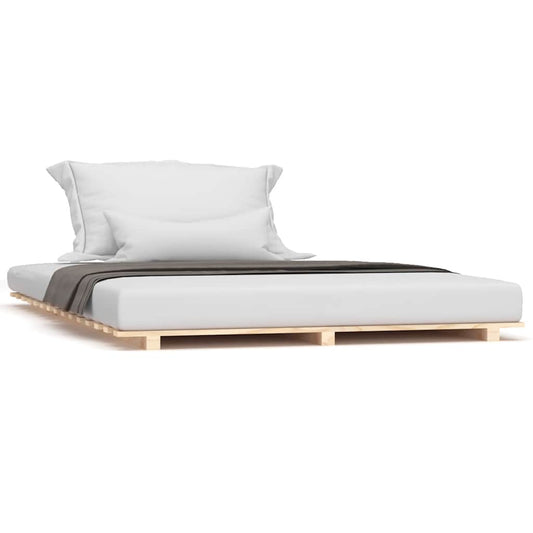 vidaXL Bed Frame without Mattress 150x200 cm King Size Solid Wood Pine